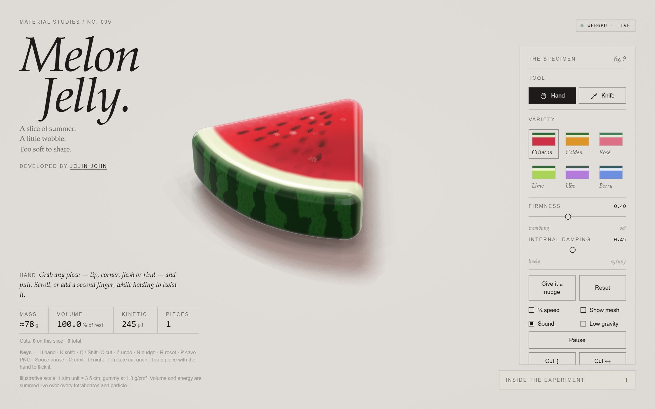 Melon Jelly 3D real-time live preview