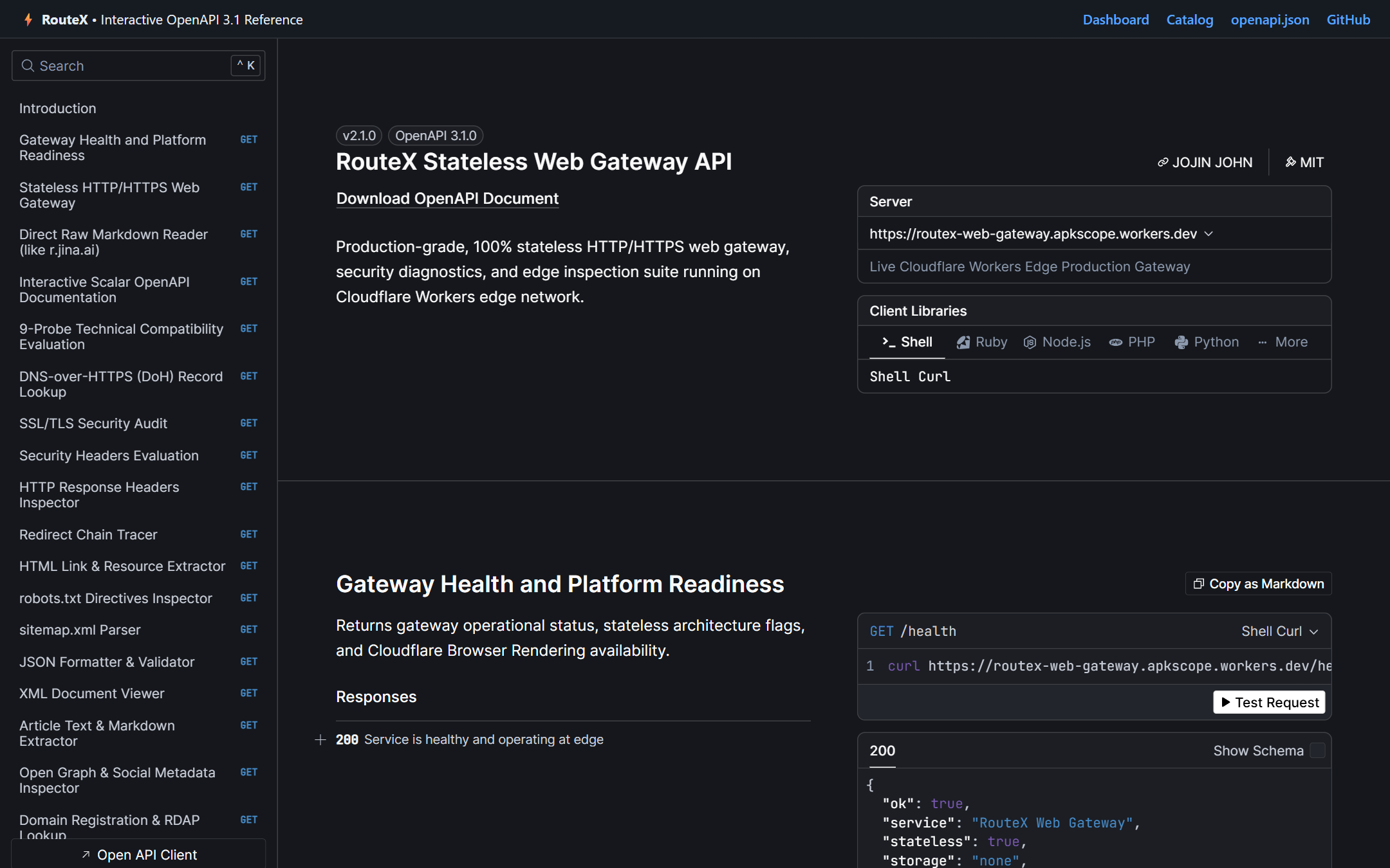 RouteX Web Gateway real-time live preview